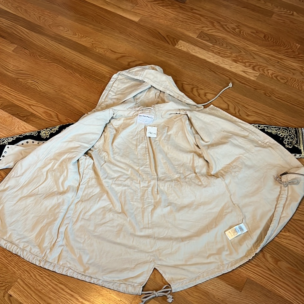 Free People Golden Quill Military Parka Size XSmall NWT - Picture 10 of 16
